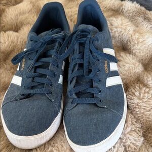 Adidas Men's Denim Blue and White Sneakers size 10